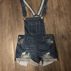Wax Jean Basic Denim short short Overalls